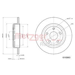 Brzdový kotúč METZGER 6110983
