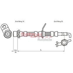 Brzdová hadica METZGER 4110032