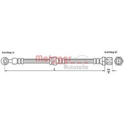 Brzdová hadica METZGER 4110190