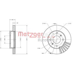 Brzdový kotúč METZGER 6110312