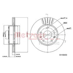 Brzdový kotúč METZGER 6110430