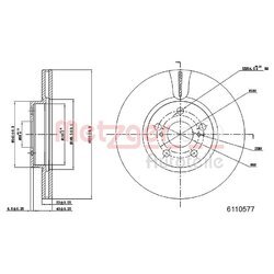 Brzdový kotúč METZGER 6110577
