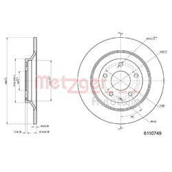 Brzdový kotúč METZGER 6110749