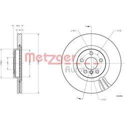 Brzdový kotúč METZGER 6110785