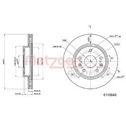 Brzdový kotúč METZGER 6110848