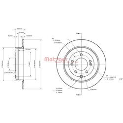 Brzdový kotúč METZGER 6110879