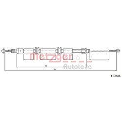 Ťažné lanko parkovacej brzdy METZGER 11.6684