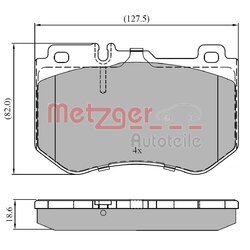 Sada brzdových platničiek kotúčovej brzdy METZGER 1170852