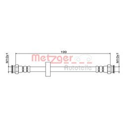 Brzdová hadica METZGER 4111620