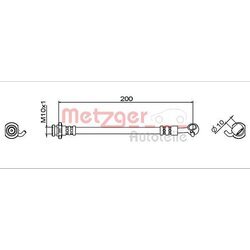 Brzdová hadica METZGER 4111954