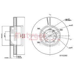 Brzdový kotúč METZGER 6110380