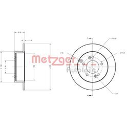 Brzdový kotúč METZGER 6110459