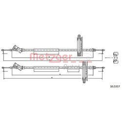 Ťažné lanko parkovacej brzdy METZGER 10.5357