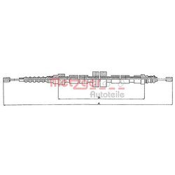Ťažné lanko parkovacej brzdy METZGER 10.679