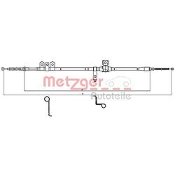 Ťažné lanko parkovacej brzdy METZGER 11.5346