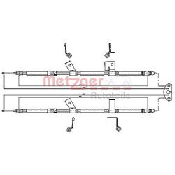 Ťažné lanko parkovacej brzdy METZGER 11.5779