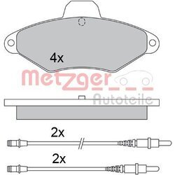 Sada brzdových platničiek kotúčovej brzdy METZGER 1170319