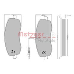 Sada brzdových platničiek kotúčovej brzdy METZGER 1170563