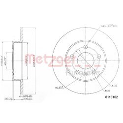 Brzdový kotúč METZGER 6110102