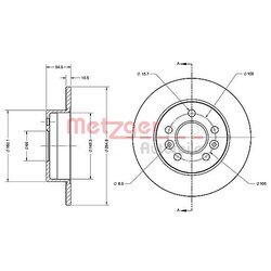 Brzdový kotúč METZGER 6110273