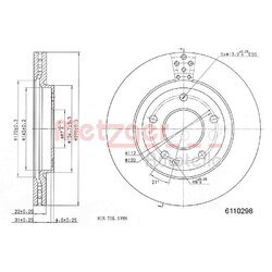 Brzdový kotúč METZGER 6110298