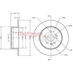 Brzdový kotúč METZGER 6110468