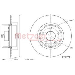 Brzdový kotúč METZGER 6110773