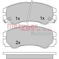 Sada brzdových platničiek kotúčovej brzdy METZGER 1170352