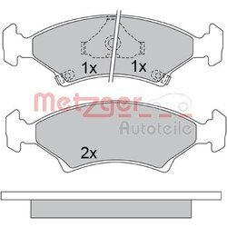 Sada brzdových platničiek kotúčovej brzdy METZGER 1170666