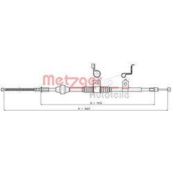Ťažné lanko parkovacej brzdy METZGER 17.2295