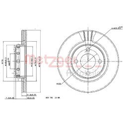 Brzdový kotúč METZGER 6110305