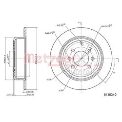 Brzdový kotúč METZGER 6110340