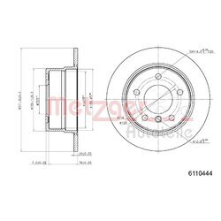 Brzdový kotúč METZGER 6110444