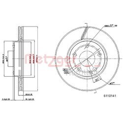 Brzdový kotúč METZGER 6110141