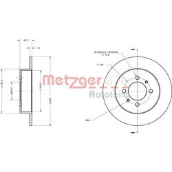 Brzdový kotúč METZGER 6110398