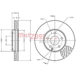 Brzdový kotúč METZGER 6110587