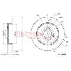 Brzdový kotúč METZGER 6110646