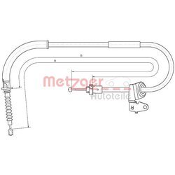 Ťažné lanko parkovacej brzdy METZGER 10.4306