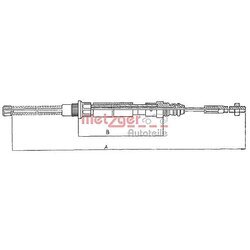Ťažné lanko parkovacej brzdy METZGER 11.606