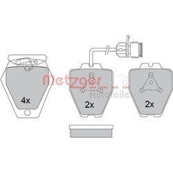 Sada brzdových platničiek kotúčovej brzdy METZGER 1170280