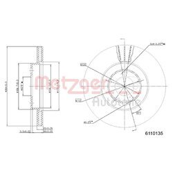 Brzdový kotúč METZGER 6110135