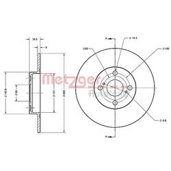 Brzdový kotúč METZGER 6110361
