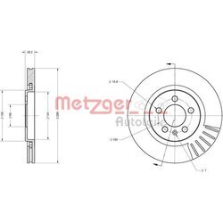 Brzdový kotúč METZGER 6110385