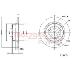 Brzdový kotúč METZGER 6110674