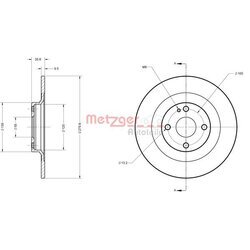 Brzdový kotúč METZGER 6110833