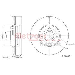 Brzdový kotúč METZGER 6110852