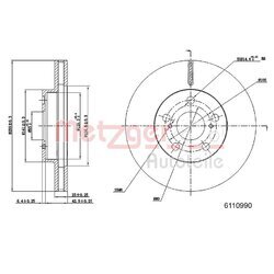 Brzdový kotúč METZGER 6110990