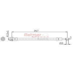 Brzdová hadica METZGER 4112230