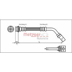 Brzdová hadica METZGER 4114751