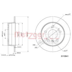 Brzdový kotúč METZGER 6110041